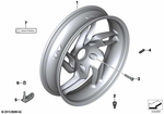 36317703835 - : Silver Rear Wheel for BMW-Motorrad Image