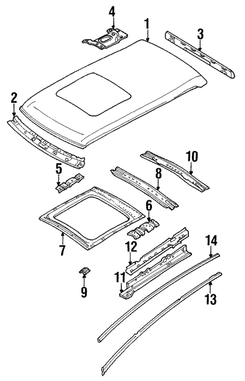 Roof & Components for 1998 Mazda MPV #0