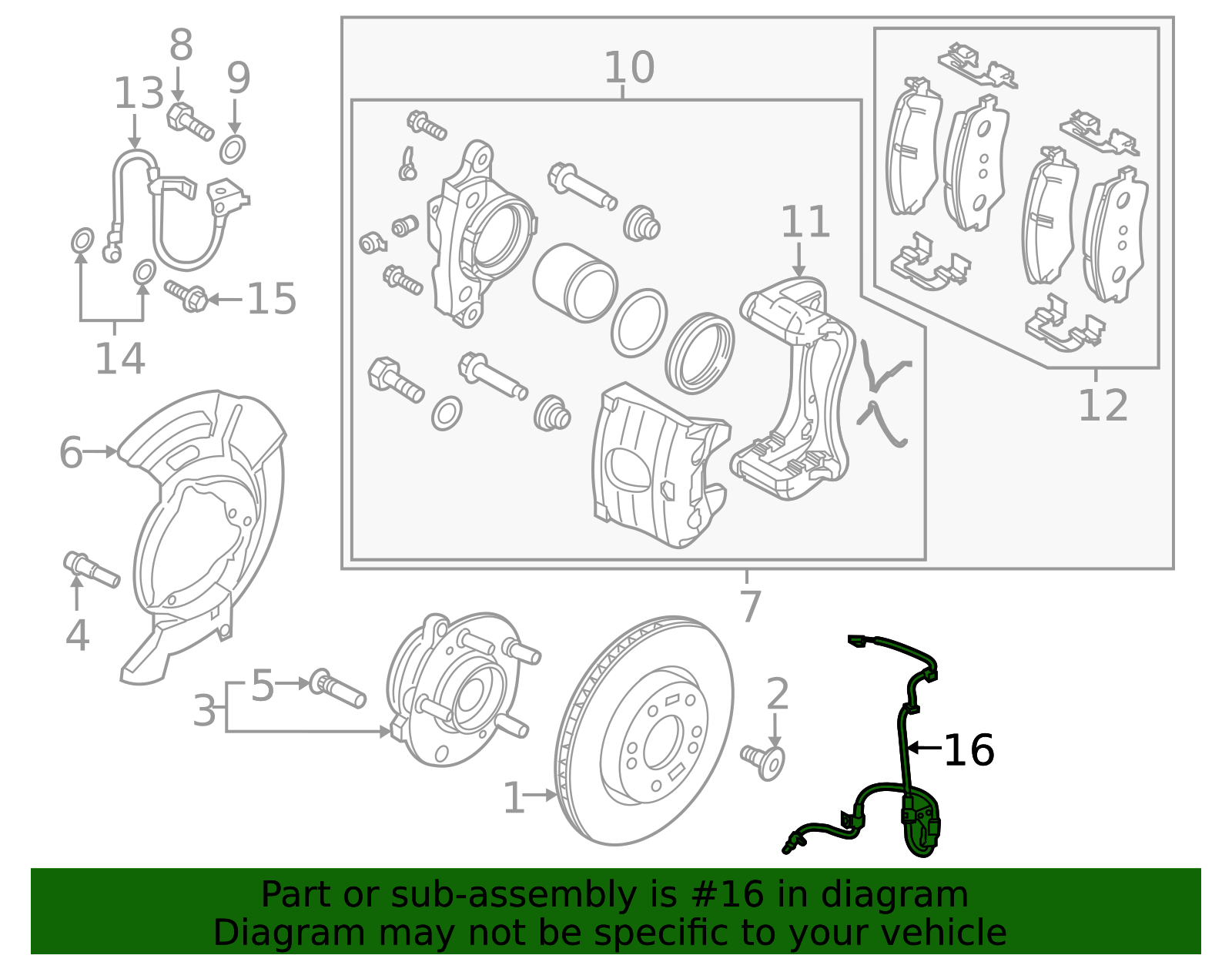 Genuine Hyundai ABS Wheel Speed Sensor - Front Driver Side For 2017-2020 Elantra - View #3