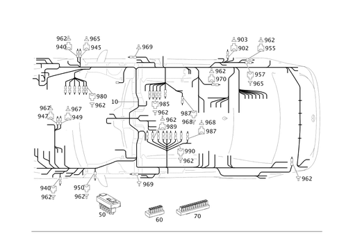 Frame Floor Unit Main Cable Harness for 2009 Mercedes-Benz S550 #0