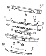 68003322AB - Frame, Bumper and Fascia: Front Bumper Beam for Jeep: Wrangler, Wrangler JK Image