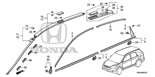 Molding for 2008 Honda CR-V #0