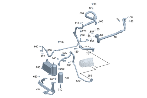 Refrigerant Line Arrangement for 2021 Mercedes-Benz AMG GT Black Series #0