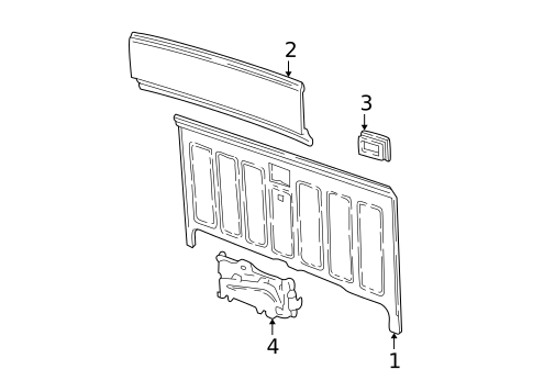 Back Panel for 2003 Chevrolet S10 #0