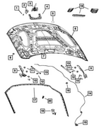 68565542AD - Body Sheet Metal Except Doors: Hood Bezel, Right for Ram: 3500 Image