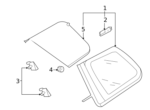 Glass & Hardware for 2004 Volkswagen Touareg #0