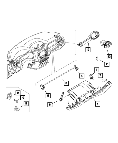Instrument Panel for 2016 Jeep Renegade #1