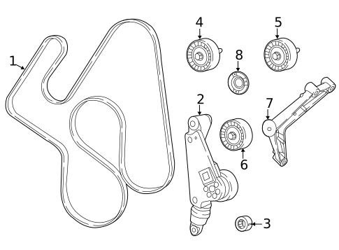 Belts & Pulleys for 2018 Jeep Wrangler #0