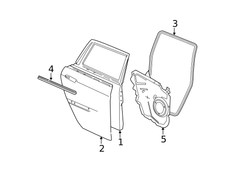 Door & Components for 2008 Chrysler Pacifica #1