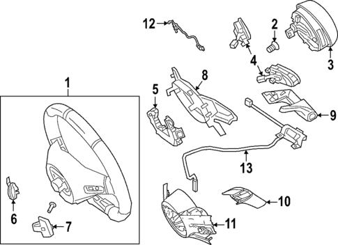 Steering Wheel & Trim for 2022 Mercedes-Benz CLS450 #1