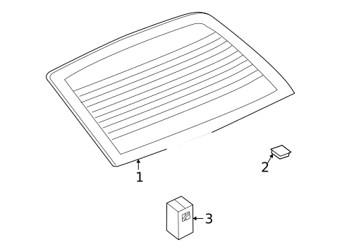 Glass & Hardware - Back for 2004 Saturn Ion #1