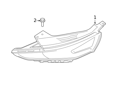 Daytime Running Lamp Components for 2019 Hyundai Santa Fe #1