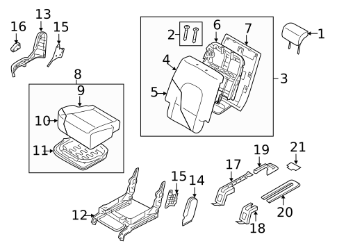 Second Row Seats for 2009 Hyundai Veracruz #1