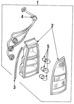 F1CZ13450BA - Electrical: Tail Lamp Assembly for Ford: Escort Image