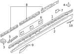 7147213303 - Body: Rocker Molding Rivet for BMW Image