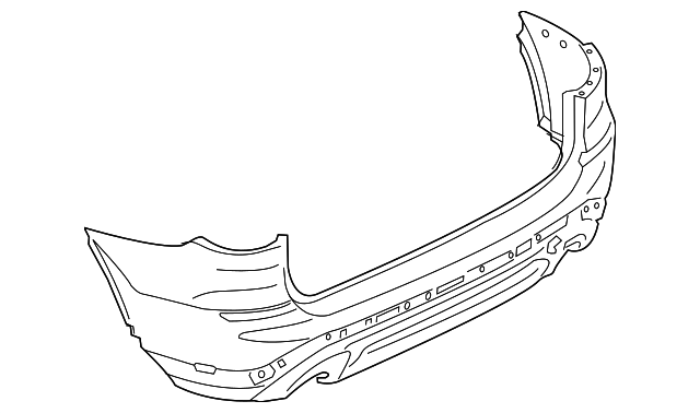 Evan-Fischer Front Bumper Cover – BMW X3 2018-2021, Luxury Line, Primed, W/ Park Assist Holes