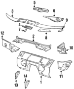 51138118986 - : Vent Panel Base for BMW: 840Ci, 850Ci, 850CSi, 850i Image