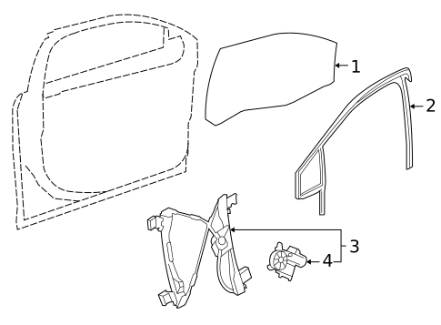 Glass - Front Door for 2017 Chevrolet Cruze #0