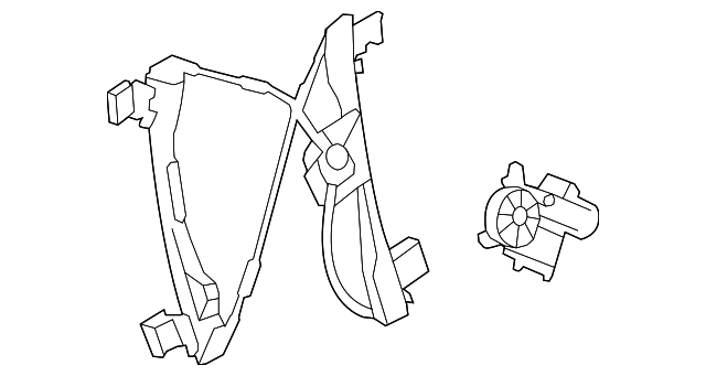 Front Left Window Regulator With Motor – 2016-2019 Chevy Cruze Sedan/Hatch, 7-Pin, Direct Fit