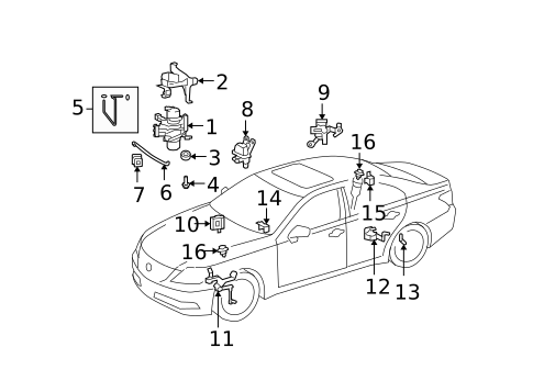 Auto Leveling Components for 2007 Lexus LS460 #0