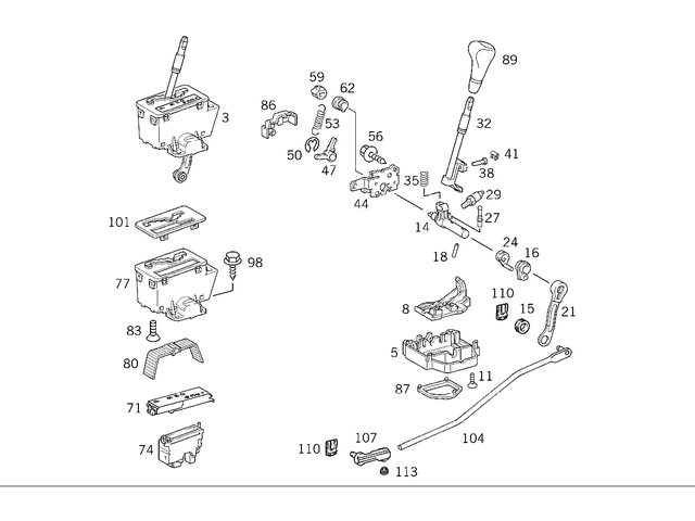 16326704109045 - Automatic Transmission: Handle for Mercedes-Benz: ML55 AMG Image image