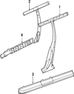 51366GA030 - Body: Center Pillar for Subaru: DL, GL, GL-10, Loyale, RX Image