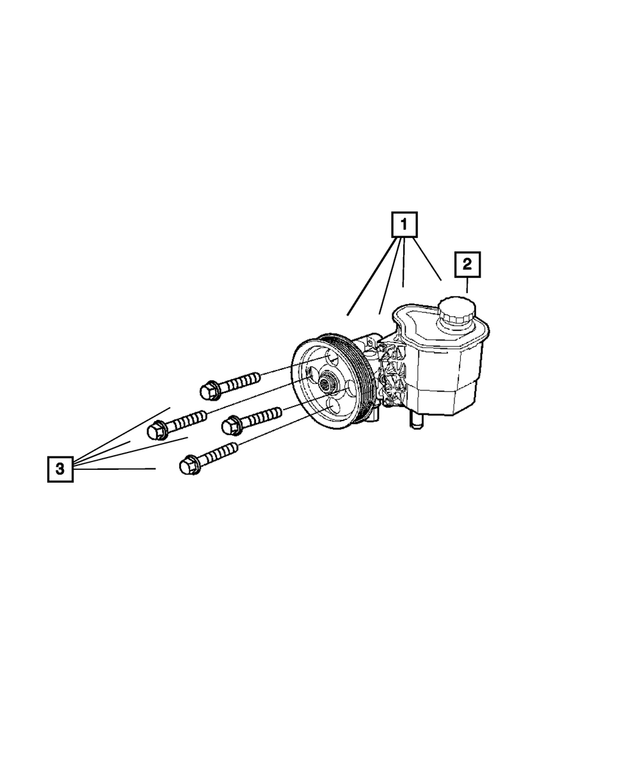 52013975AD - Steering: Pump &amp; Pulley Steering Pump Kit for Mopar Image image