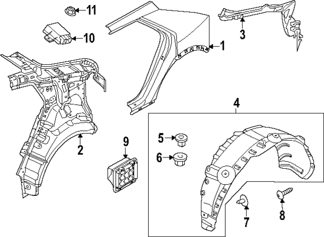 71550PI020 - : Tail Lamp Pocket for Hyundai Image