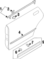 MR920419 - Body: Belt Weather-strip for Mitsubishi Image
