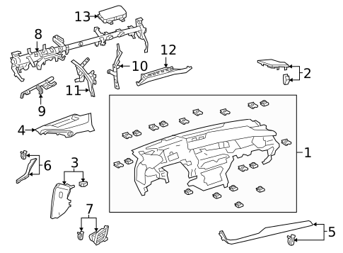 Instrument Panel for 2019 Lexus LS500 #0
