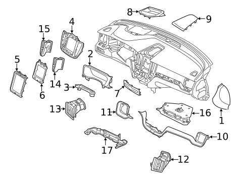 Instrument Panel Components for 2019 Volvo XC60 #0