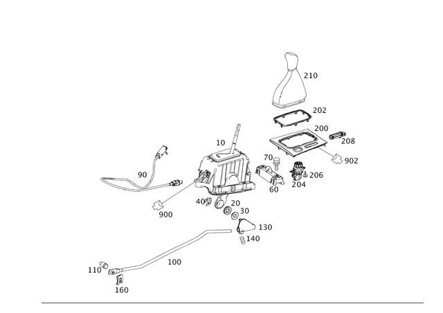 2042677624 - : Center Gearshift for Mercedes-Benz: C250, C300, C350, C63 AMG Image