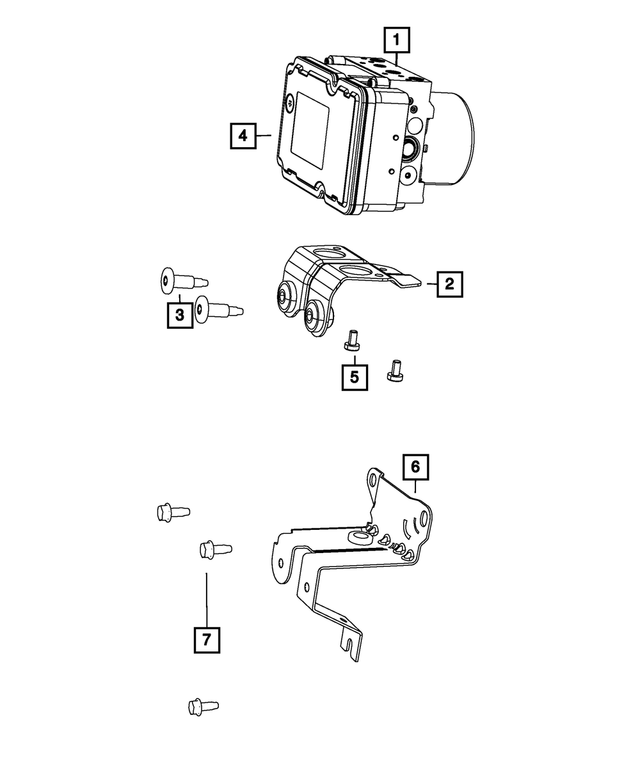 68190467AA - Brakes: Hydraulic Control Unit Bracket for Mopar Image