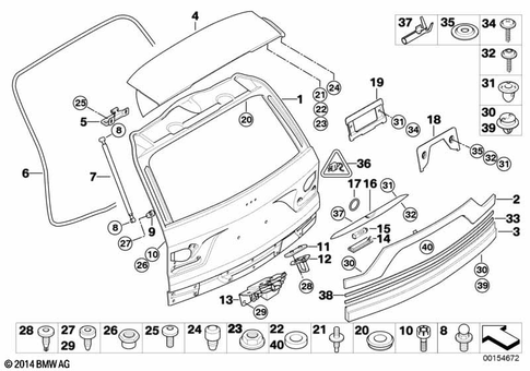 Trunk Lid for 2003 BMW X3 2.5i #0