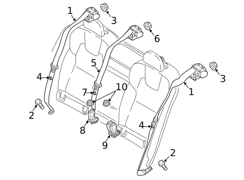 Rear Seat Belts for 2019 Volvo S90 #0