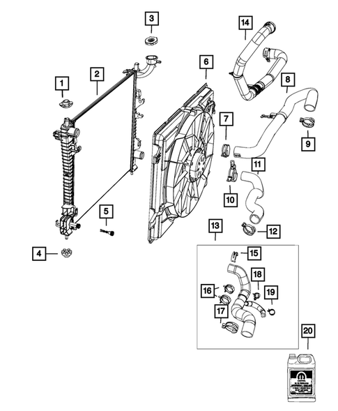 Radiator and Related Parts; Charge Air Cooler for 2020 Jeep Grand Cherokee #6
