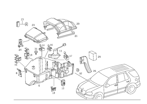 Apparatus Case and Control Units for 2000 Mercedes-Benz ML320 #1