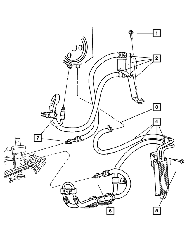 52128940AH - Steering: Power Steering Pressure Hose for Mopar Image