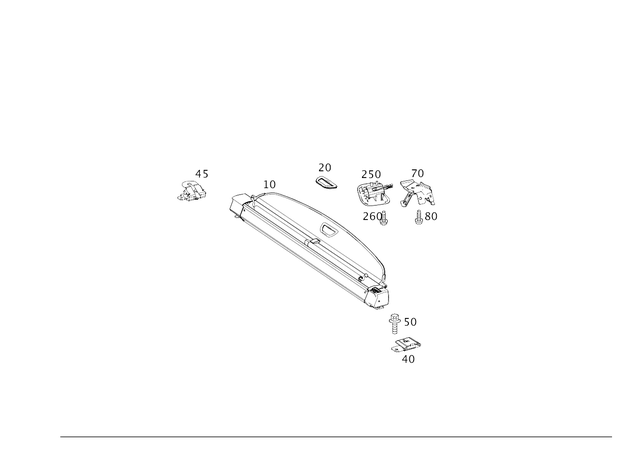 1668100401 - Rear Seat: Double Roller Blind for Mercedes-Benz: GLE300d, GLE350, GLE400, GLE550e, GLE63 AMG, ML250, ML350, ML400, ML550, ML63 AMG Image image