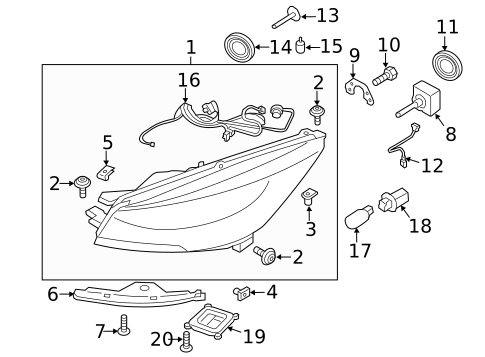 Bulbs - Chassis for 2016 Ford Escape #0