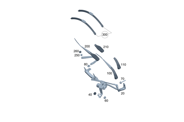 2968200900 - : Wiper Arm for Mercedes-Benz Image