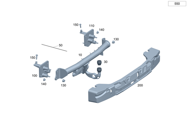 2966109601 - Frame/Trailer Coupling: Holder for Mercedes-Benz Image image