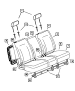 1FE551DAAA - Interior Trim: Rear Headrest for Chrysler: Pacifica Image