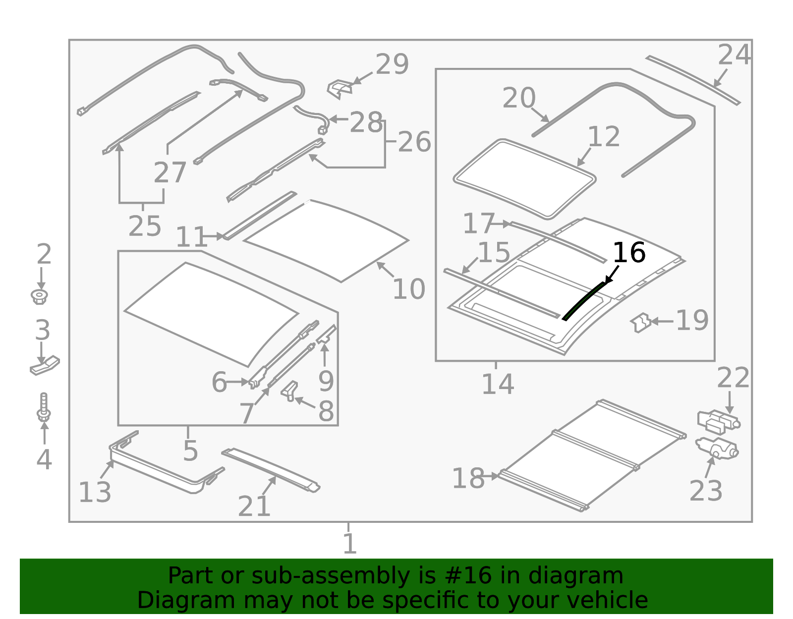 81624-A5000 - High-Quality Sunroof Frame Seal for 2013-2017 Hyundai ...