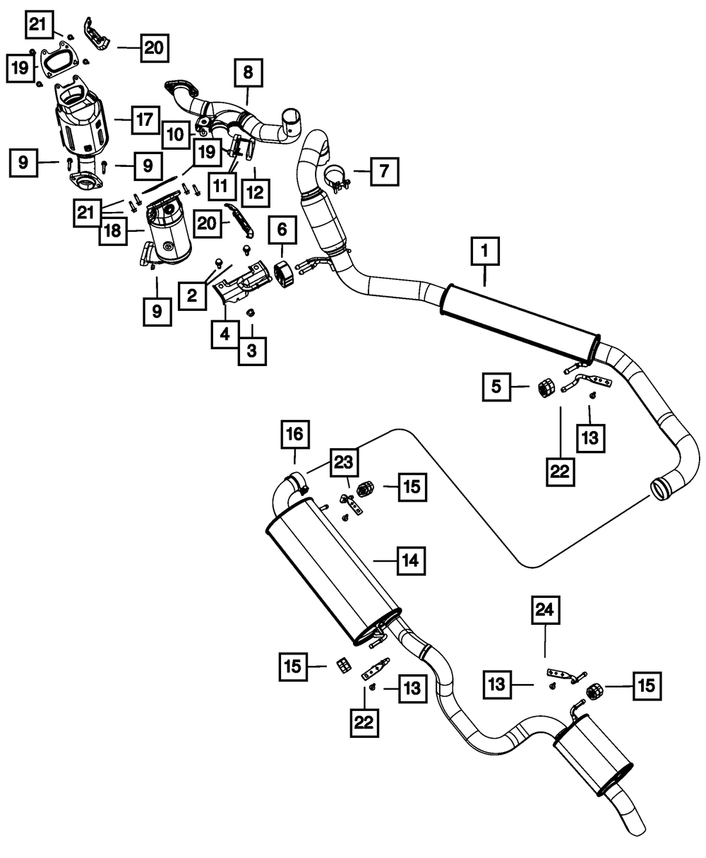 Exhaust Crossunder Pipe - Mopar (68034400AI)