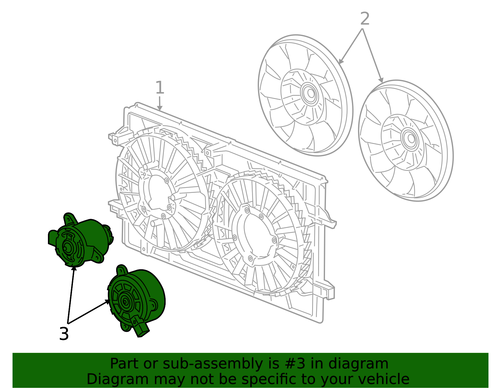 2007-2012 GM Fan Motor - Driver's Side (LH) 20757665 | TascaParts.com