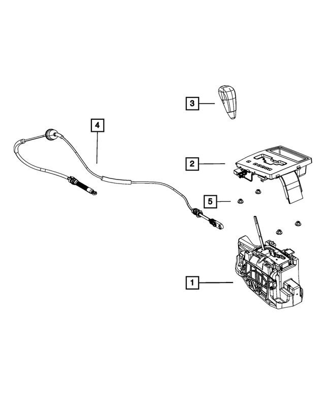 « 4578759AB – 42RLE; 4-Speed; Automatic Transmission : Sélecteur De Rapport Cable pour Mopar Image »