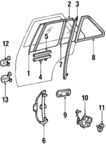 MB258797 - : Door Glass for Mitsubishi: Mirage Image