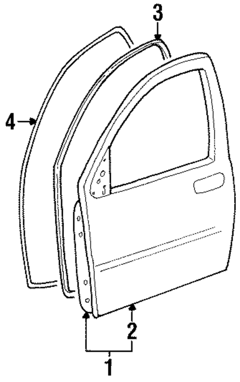 Door & Components for 1998 Ford Windstar #0
