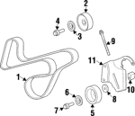 53011035AB - Cooling System: Serpentine Belt for Mopar Image
